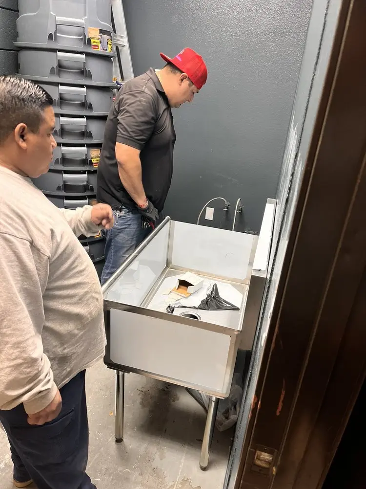 Commercial plumbing and sink installation in Dixie